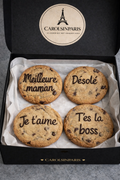 Boite de 4 cookies personnalisables